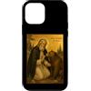 Icone epiche ortodosse Custodia per iPhone 12 mini Icona ortodossa di San Serafino di Sarov con un orso