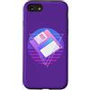 Retro PC Computer 80s Vaporwave Memorabi Custodia per iPhone SE (2020) / 7/8 Vaporwave 80s Memorabilia Retro 3.5 Floppy Disc