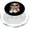 Vintage Retro Knitting Cute Lover Women Filato quadrato per uncinetto con chihuahua, per amanti dell'uncinetto PopSockets PopGrip per MagSafe