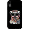 Vintage Retro Knitting Cute Lover Women Custodia per iPhone XR Lemur - Filato quadrato per uncinetto con coda ad anello