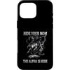 Alpha Wolf Moon Sigma Greek Alpha Wolf S Custodia per iPhone 16 Pro Max Nascondi la tua mamma The Alpha is Here Wolf Maschio Werwolf Meme