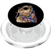 Vintage Retro Knitting Cute Lover Women Capybara Capibara Granny - Filato quadrato per uncinetto PopSockets PopGrip per MagSafe