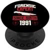 True Crime Merch for Investigative Crime Esperto forense dalla nascita 1991 Compleanno a tema crimine vero PopSockets PopGrip Adesivo