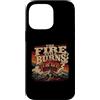 Christian Revival Faith Fire Cross Custodia per iPhone 14 Pro Max Retro Mountain Cross Il fuoco brucia ancora