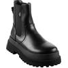 Buffalo Stivaletti Pluto Chelsea in Pelle Nera