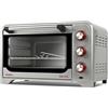 Girmi FE42 Forno Elettrico Ventilato, 2000 W, 42 Litri, Ventilazione, Luce interna, Griglia Inox, Funzione di cottura Base, Grill, Combinata, Accessori inclusi, Silver