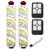 F Flammi Ricambio per BISSELL CrossWave All in One Wet Dry Aspirapolvere CrossWave PET PRO e CrossWave Cordless Accessori (2 rotoli di spazzola multisuperficie per animali domestici+2 filtri)