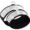 FUNAT Pettorina per Animali Domestici con Strass, Pettorina Antiurto per Gatti, Pettorina Regolabile per Gatti, Fascia Toracica in Stile Gilet per Gatti