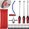 GOMETY Set di 39 leve per pneumatici, 30,5 cm, leva di montaggio, utensili per leva pneumatici, cucchiaio, Tire Spoons Lever, con 3 protezioni per cerchione per moto e bicicletta