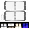 Kriogor 2Pcs Plafoniera LED 12V Camper, Plafoniera LED 12 Volt per Camper 12V Interruttore Rotante con 700LM Illuminazione Interna Camper per Rimorchio, Camper, Barca