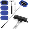 Msauifncp Kit Pulizia Auto con Tergivetro Telescopica Inox (22-98.5cm) Testina Spazzola Pulizia Parabrezza Auto 4 Pezzi Tessuto Fibra e Spruzzino Nebulizzatore per Finestrini Specchietti Parabrezza Pulisci