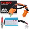 YOFMOO Bobina di accensione CDI Candela per GY6 50cc-90cc 110cc 125cc 150cc Motore a 4 Tempi Scooter ATV Go Kart Ciclomotore Quad Racing Pit Dirt Bike 139QMB 152QMI