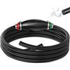 RUNQIN OUTDOOR Pompa Trasferimento Manuale Carburante con 2M Tubo Sifone Gomma Flessibile, Linea Aspirazione Acqua Mano Portatile per Veicoli Barca Auto Serbatoio per Travaso Benzina, Olio, Diesel, Gasolio, Liquido