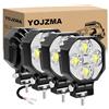 YOJZMA 4PCS Mini LED Fendinebbia da 2.8 Pollici, 16W 1600LM Luce Lavoro a LED con Fascio Spot per Offroad, Camion, Pickup, Auto, SUV, ATV, UTV, 4x4, Barca, Camper, Golf Cart
