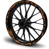 Finest Folia Set di 16 Adesivi per Cerchioni - Design Future per Moto e Auto - Compatibile con Cerchioni da 15, 16, 17, 18, 19 - MR017 (Arancione Fluo, Lucido)