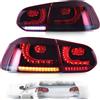 VLAND Fari Posteriori per Golf 6 MK6 GTD R TSI 2008-2013 (non per GTI/Variant/Cabriolet) Gruppo luci posteriori, Impermeabile, con indicatore di direzione sequenziale, 1 set (Rosso e fumé)