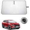 BIBIBO Compatibile con Nissan Qashqai J12 2021-2025 2026 protezione solare, protezione dai raggi UV, parasole per auto, tessuto antipiega, visiera parasole interna, parabrezza Qashqai J12 accessori