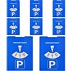 WDFCN 10 dischi di parcheggio in cartone, 11 x 15 cm, blu, disco di parcheggio, per auto, parcheggio, parcheggio, parcheggio, parcheggio, parcheggio, in cartone