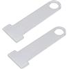 CGEAMDY 2 Pezzi Cinghia per Casco D Ring Lock Moto, Cinghia per Casco Universale in Acciaio Inox per Motocicli Con Chiusura a D-Ring, Cinghia Casco D-Ring Lock Moto Universale Accessorio(Argento)