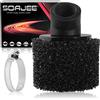 SOAJEE Filtro aria angolato nero da 32 mm per motori GY6 da 50 cc - 90 cc, 110 cc, 125 cc, 150 cc, per moto, ATV, scooter, Go Kart, mini Pocket Pit Dirt Racing, Super Bike XR50, Kawasaki, Suzuki,