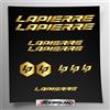 Stickersland Kit adesivi compatibile con telaio Lapierre MTB Mountainbike e casco | decals sticker Decalcomanie bici scritte loghi | Stickersland® (Oro Lucido Metallizzato)