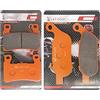 LE LEFOSSI Moto Fibra di Carbonio Anteriore e Posteriore Pastiglie Freno per Compatibile con Harley Davidson FLSTN Softail Deluxe FLS Softail Slim FXST Softail Standard 2015-2017 FA296F FA458R
