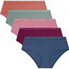 DIM Boxer da donna set di 5 | Les Pockets Ecodim Soft Touch | Cotton Stretch | Extra Flat Finishes | Everyday Comfort | Multicolore