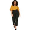 Trendyol Normal Waist Carrot Pants Plus Size Pants, Pantaloni Donna, Black, 52