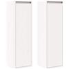 YUTAASU Armadietti da parete, 2 pezzi, bianco, 30 x 30 x 100 cm, in legno di pino massiccio, pensili come contenitore decorativo per libri e ornamenti, utilizzabile anche come mobile TV