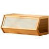 MumaHome Scaffale a Pila Modulare, Libreria a Cubi in Bambù, Contenitore impirabile per Salotto, Cucina, Camera da letto, 70x30x31cm, colore Legno Naturale
