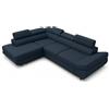 Robin Inspire Divano Angolare Modulare 4 Posti - Divano Letto a L Sinistro - Contenitore, 5 Poggiatesta Regolabili, 2 Cuscini - per Soggiorno Moderno - 280 cm Saturn Blu Navy