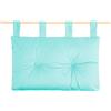 Morbidissimi - Cuscino per Testata Letto Danae in Velluto 45x70 cm Acquamarina, Cuscino Schienale Imbottito con Fissaggio a Strappo, Design Capitonnè per Arredo Camera, AC381