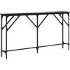 Solivagant Tavolo consolle Rovere Nero 140 x 23 x 75 cm,Nero,8.13kg