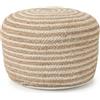 HAPPERS Pouf juta macrina. Poggiapiedi, Sgabello basso, pouf design esclusivo con imbottitura inclusa