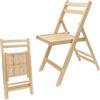 Spetebo Sedia pieghevole in legno naturale, 79 x 59 cm, portata fino a 100 kg, pieghevole, stabile, senza montaggio, per cucina, soggiorno, interni