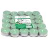 OISE ART STORE Trade Shop - Set 25 Pz Candele Verdi Profumate Fragranza Mandorla E Te Verde Tealight Lumini