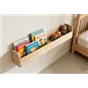 Heehee Scaffale in legno massello per libri, libreria, scaffalatura da parete per bambini e adulti (1 livello x 2 (60 cm)