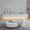 Btsunotr Mobile TV Galleggiante Mobile TV A Parete Mobile Portaoggetti Per La Casa Con Ante Console Multimediale Per L'intrattenimento Ad Angolo Rotondo Per Soggiorno Moderno In (WHITE+NEW, 260cm)