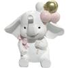 Generic Elefante Elefantino Celeste o Rosa con Palloncini in Resina 7 cm BOMBONIERA Nascita Battesimo Idea Regalo (Rosa)
