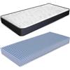 MiaSuite Materasso singolo fuori misura 90x175 alto 13 cm waterfoam ortopedico con dispositivo medico summit