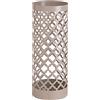 Baroni Home Portaombrelli Design Moderno Porta Ombrelli in Metallo Classic Tortora con 2 Gancini e Vaschetta Scolapioggia Rimovibile 19X19X49 cm (Tortora)