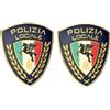 miss divisa Coppia Patch Pegaso oro - 2 Pezzi in pvc per collezionismo Comando Locale con fissaggio a strappo