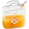 Generico Bicchiere Cocktail A Borsetta | Da Cocktail Trasparente A Forma Di Borsa 770ml - Bicchiere A Borsetta In Con Cannuccia Per Bevande | per Tè Succhi di Frutta Compleanni Feste Vacanze Riunioni a Casa Ma