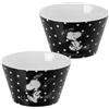 United Labels The Peanuts Ciotola per cereali - Snoopy Ciotola nera con pois in porcellana 500 ml