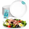 Commerline - 50 Piatti di Carta Rotondi, Diametro 30 cm, Monouso per Torte e Feste