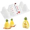 QIUMING Stampo in silicone 3D per frutta, stampo in silicone 3D, forma di frutta, stampo per schiuma, stampo in silicone a forma di mela antiaderente per muffin dolcezza al cioccolato (8 cavità