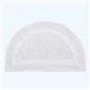 HOMESCAPES Tappetino da bagno a mezza luna 1600 g/m², extra morbido, 100% cotone, reversibile, antiscivolo, lavabile, super assorbente, asciugatura rapida, tappeto mezzo cerchio 50 x 80 cm, bianco