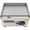 HazLope Griglia elettrica commerciale in acciaio inox Grill 14 pollici 2000W piastra elettrica con pala e spazzola olio temperatura regolabile 50-300℃/122°F-572°F per ristoranti, negozi e strade