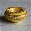 YODECO Posacenere marocchino decorato, giallo, modello grande