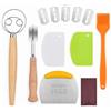 Lonimia Set da 6 pezzi - Coltello da forno con 5 lame di ricambio, frusta danese per impastare, pennello da forno, 2 raschietti per impasto in plastica e 1 raschietto per impasto con scala graduata, accessori